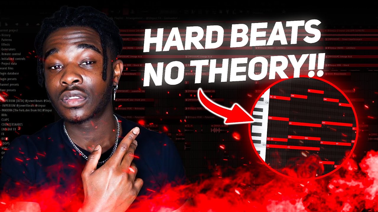 How To Make Hard Drill Beats With No Music Theory | FL Studio Tutorial