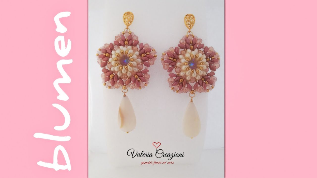 #tutorial #perline 10 - Orecchini BLUMEN