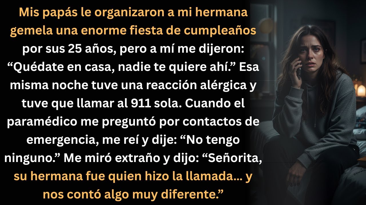 Me dejaron sola en mi cumpleaños y mi hermana llamó al 911 por mí.