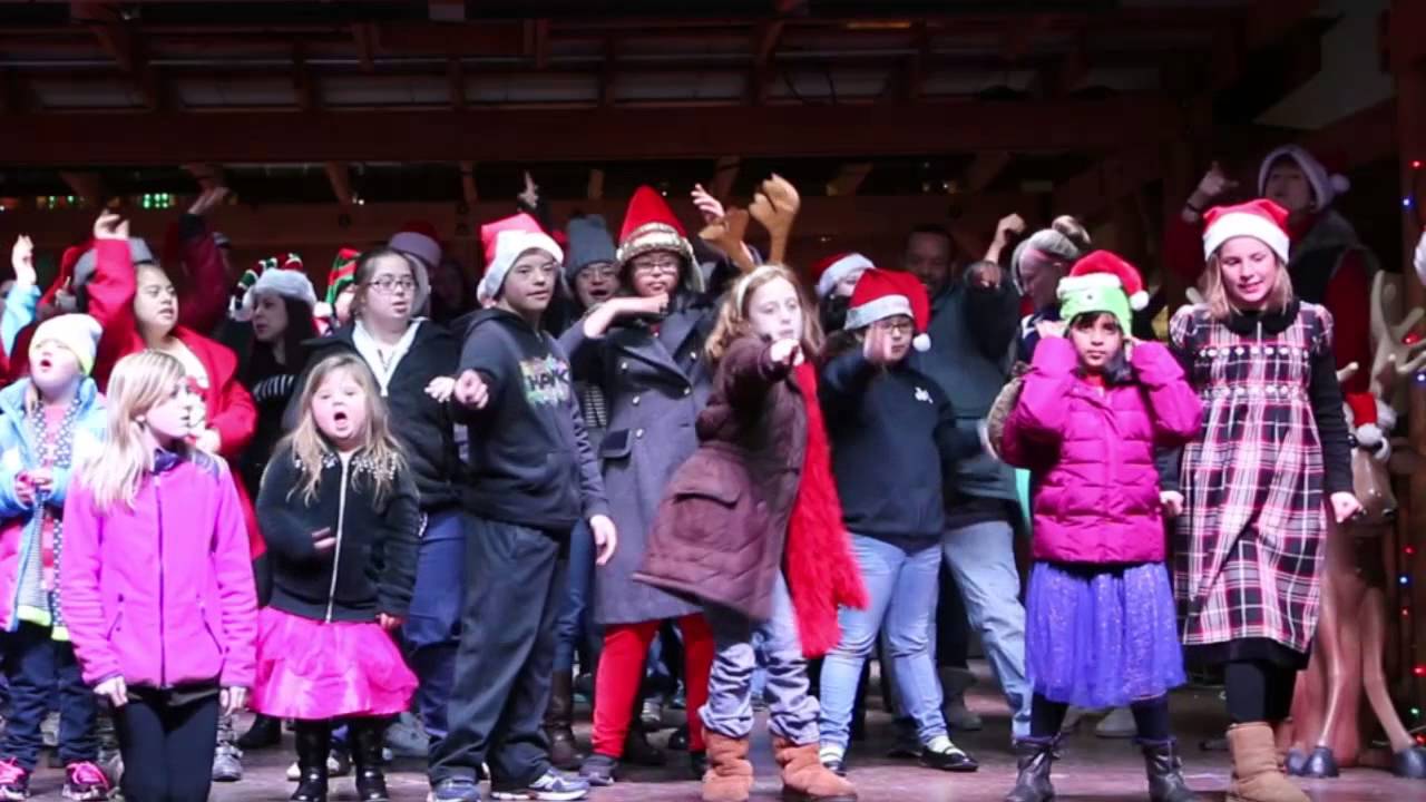 Angels on Stage dancing at Christmas in the Park to 