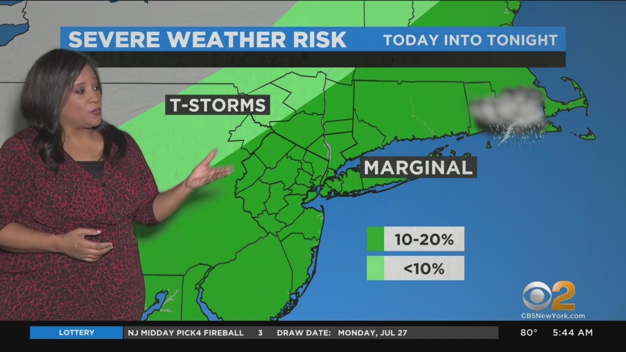 New York Weather: Thunderstorm Risk