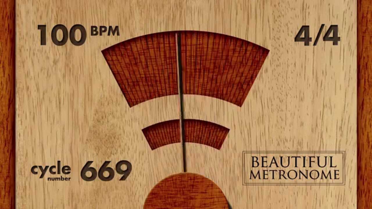 100 BPM 4/4 Wood Metronome HD