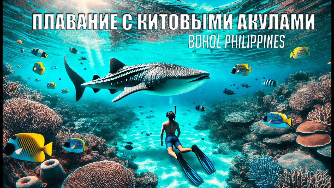 🦈 Плавание с китовыми акулами на острове Бохол, Филиппины 🌴 | Незабываемое приключение!