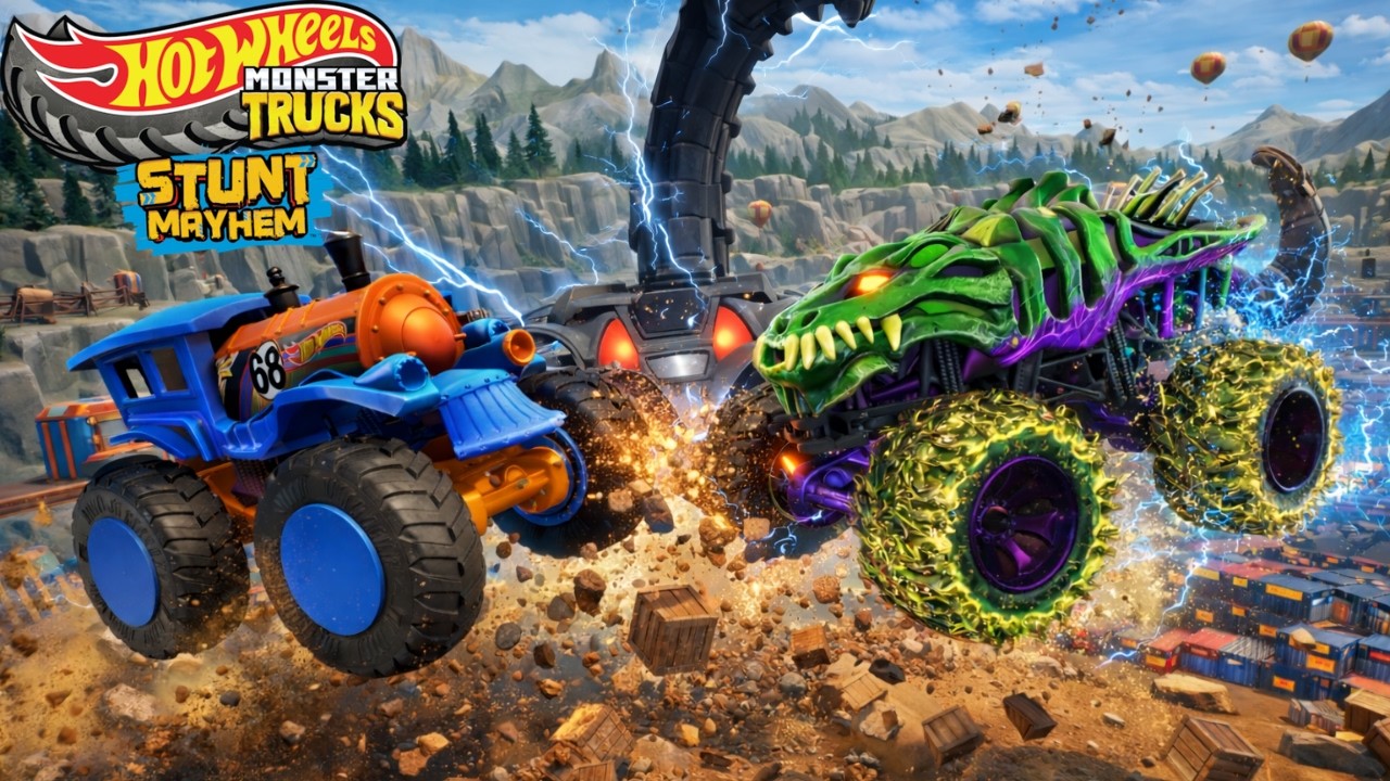 Hot Wheels Monster Truck Stunt Mayhem: Explore Unlimited Destruction by Monster Trucks