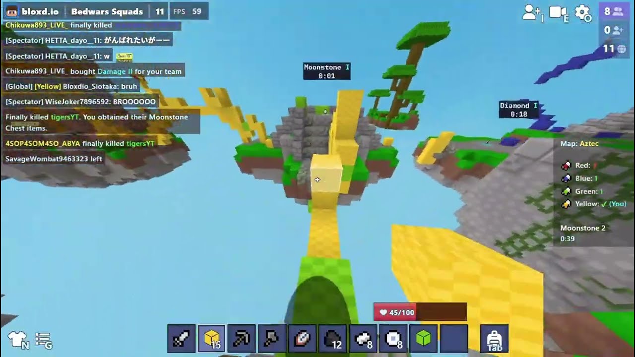 bloxd.io bedwars!!!!!!! @Chikuwa893 @おもしろXツイート集#bloxdio