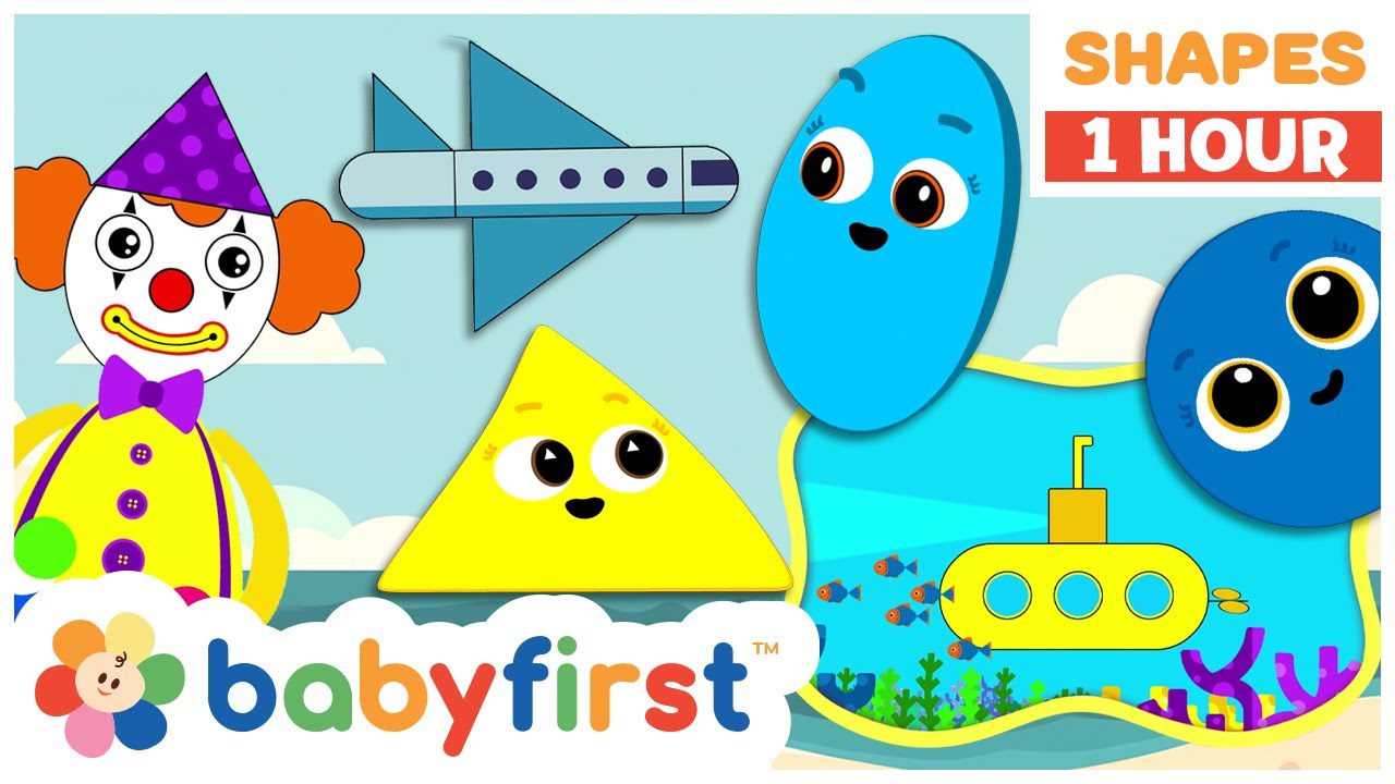 Shapes for Kids! Learn about Shapes with Funny Shape Characters | Shapes School | 1 Hour | BabyFirst