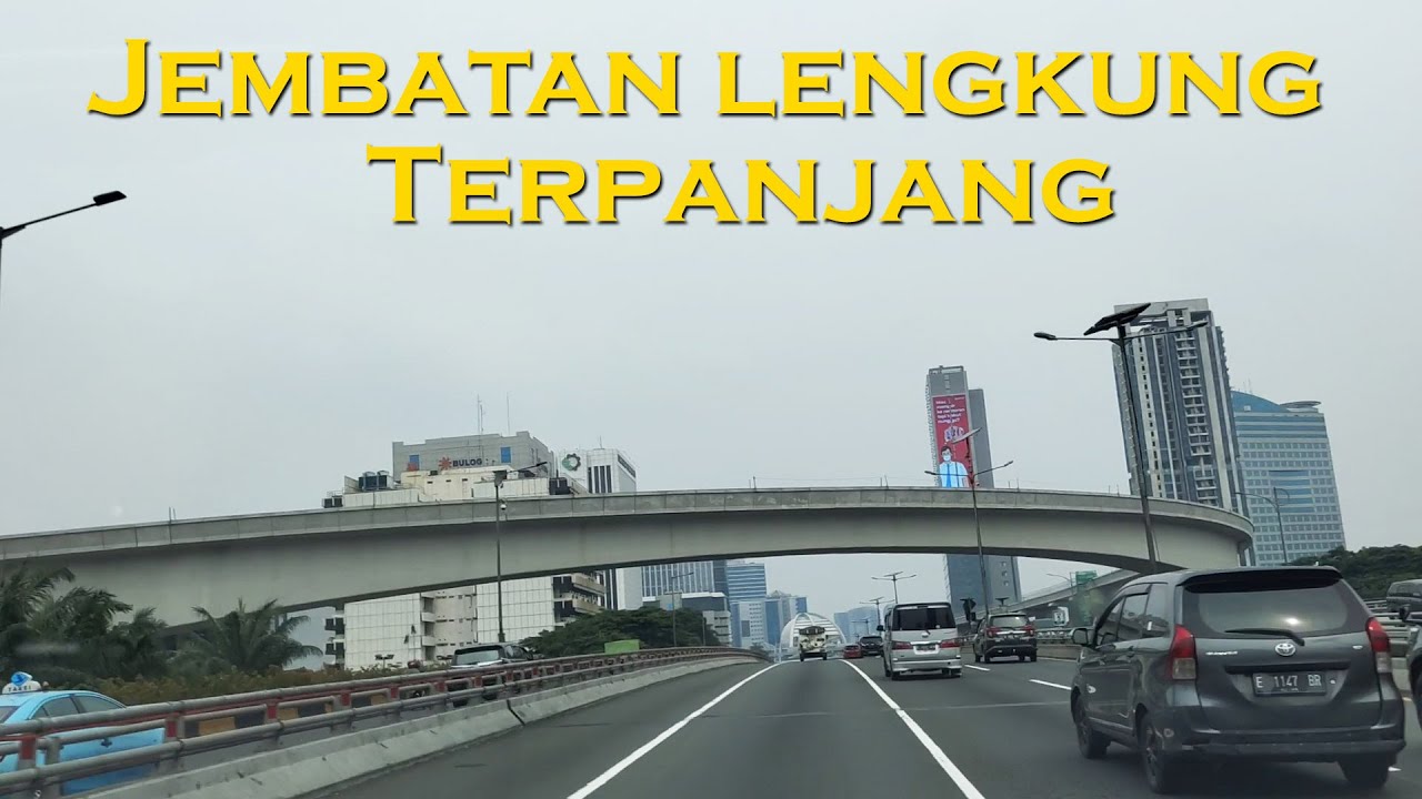 Jembatan #LRT Lengkung Terpanjang di Indonesia dr Tol Dalkot #Lightrailtransit #drivingaround