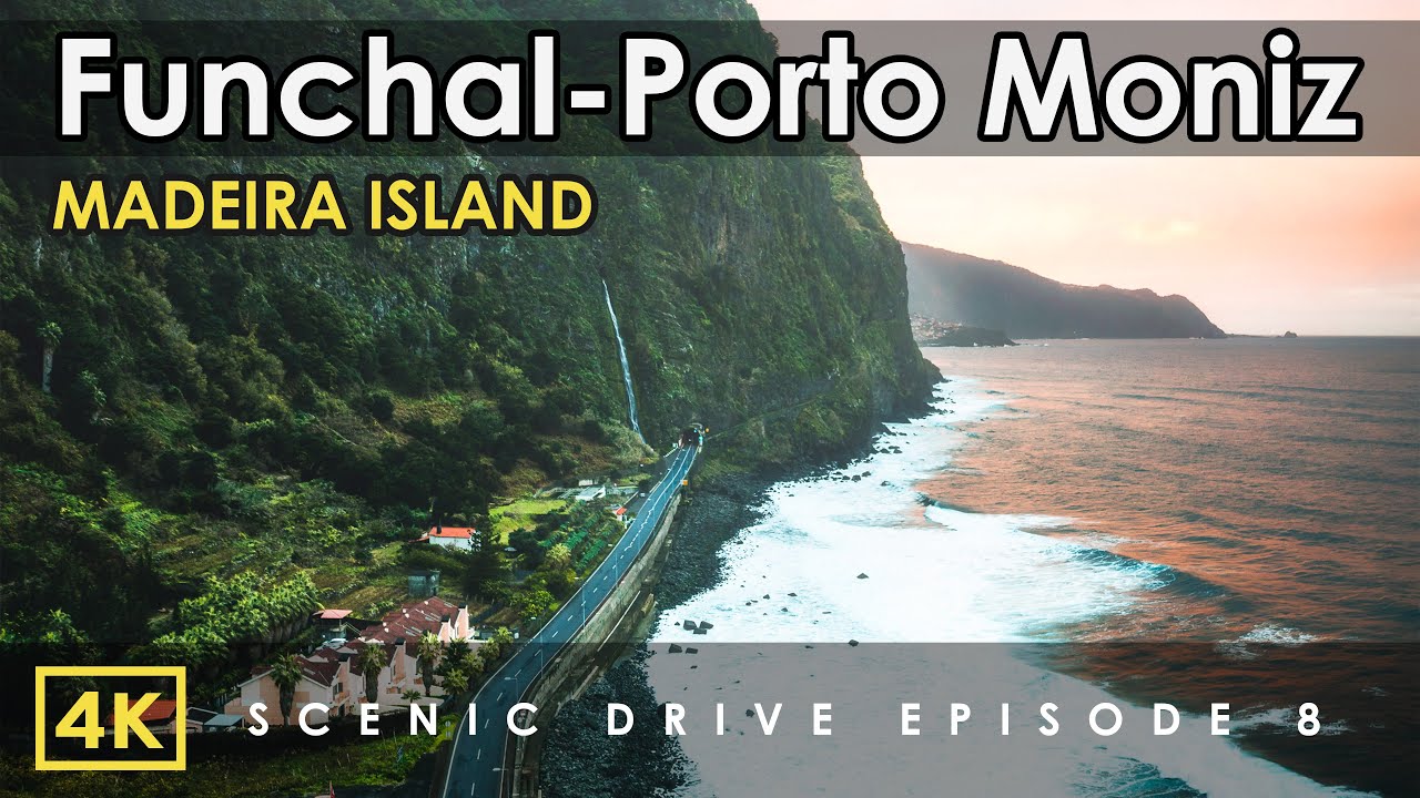 Driving Madeira Island | Funchal to Porto Moniz | 4K Scenic Drive in Madeira, Portugal | Ocean Roads