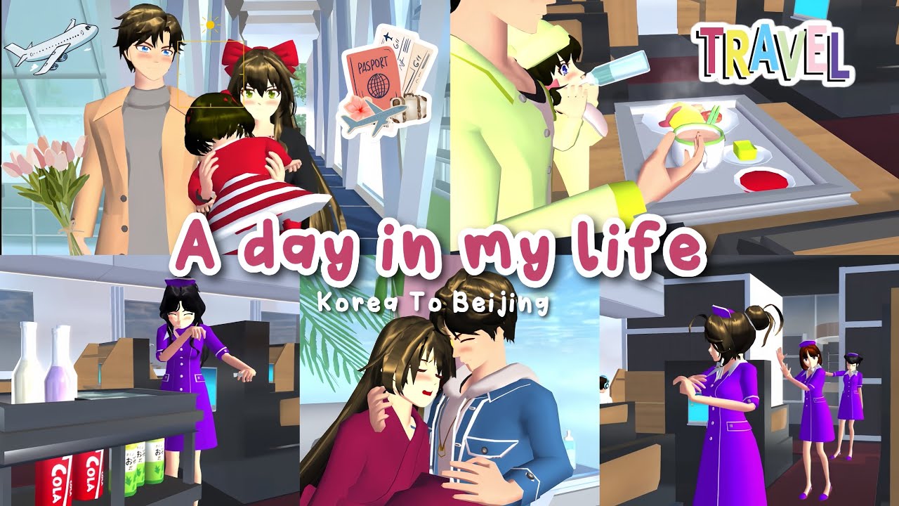 A Day in My Life Travel Edition • Sakura School Simulator #sakuraschoolsimulator #sakura 
