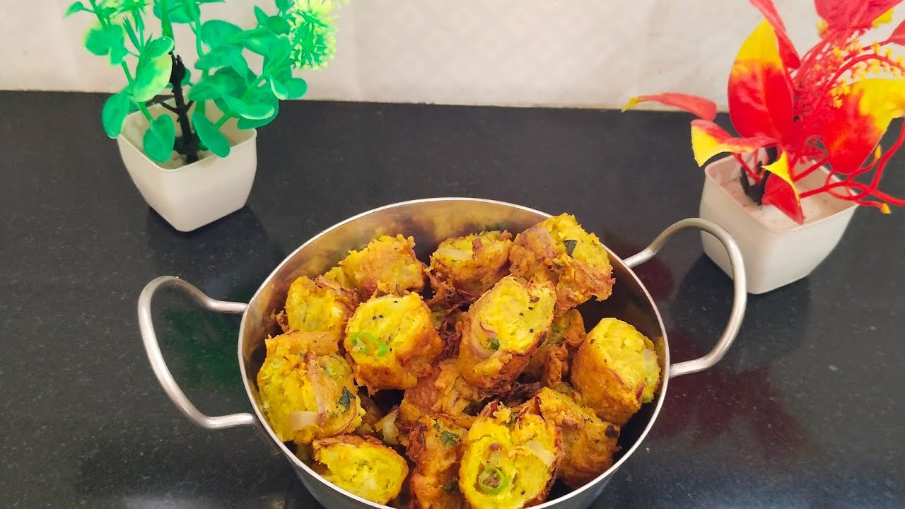 Pyaz Bhajiya Roll 💚|| कुरकुरे भजिया रोल बनाए बारिश में चाय के साथ || Non Stop Flavour 