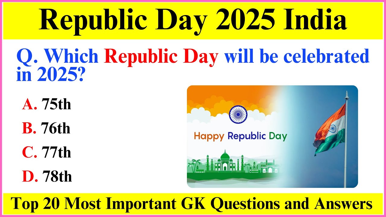 Republic Day 2025 | Republic Day Quiz in English | Quiz on Republic Day | Republic Day GK Questions