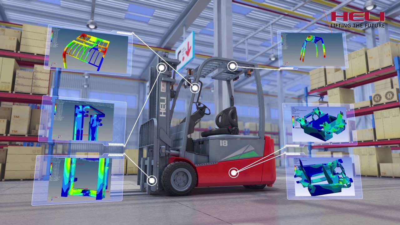HELI G series 1-2ton 3 wheels electric forklift