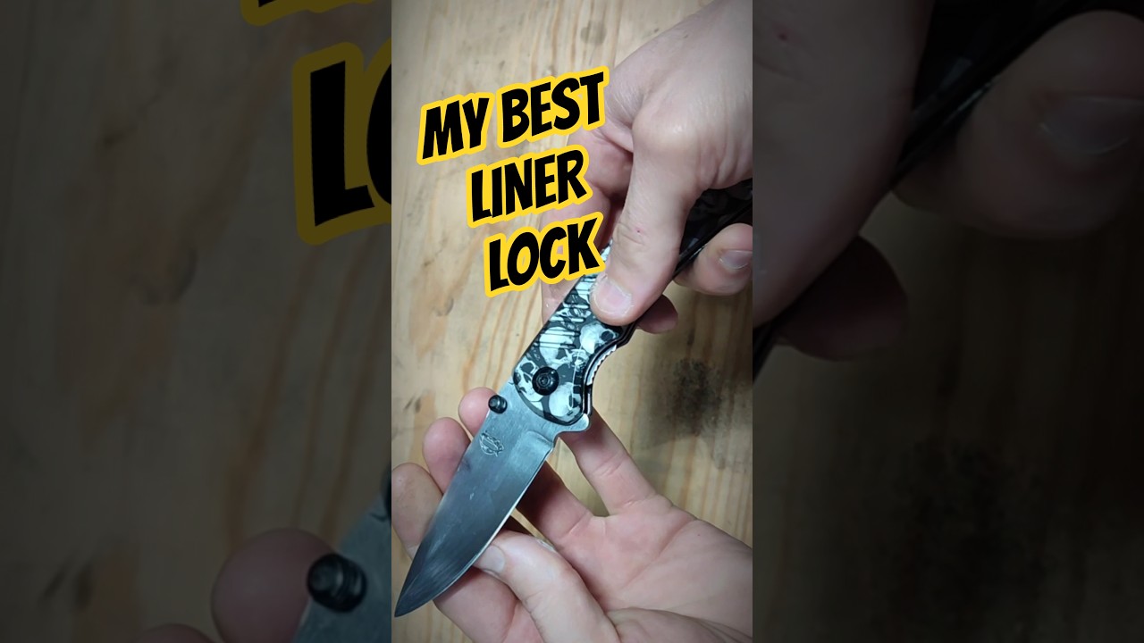 LINER LOCK FOLDING KNIFE #knifemaking #diy #handmade