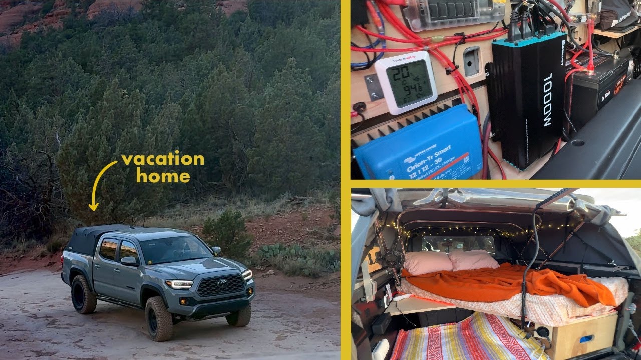 DIY Truck Bed Camper Build | Dual Battery Overlanding | Short Bed Tacoma Softopper Camping