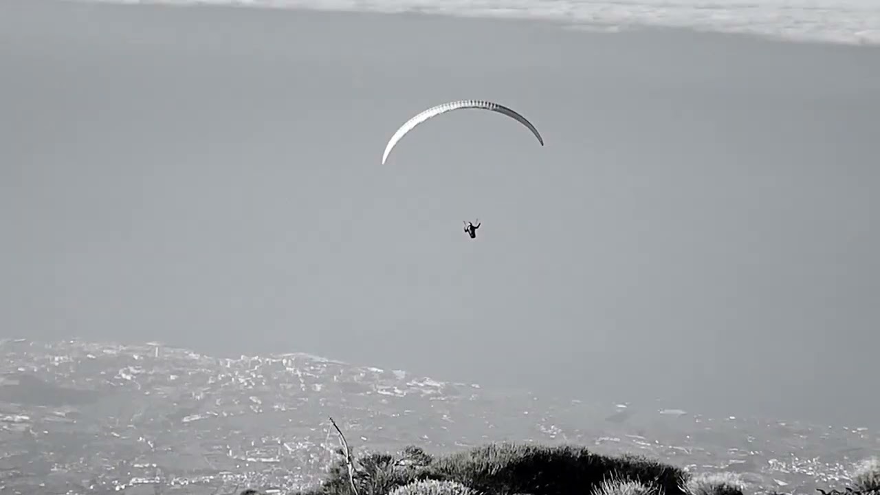Teneriffa Izana 2250m völlig unerwartet toller Gleitschirmflug zum Strand 