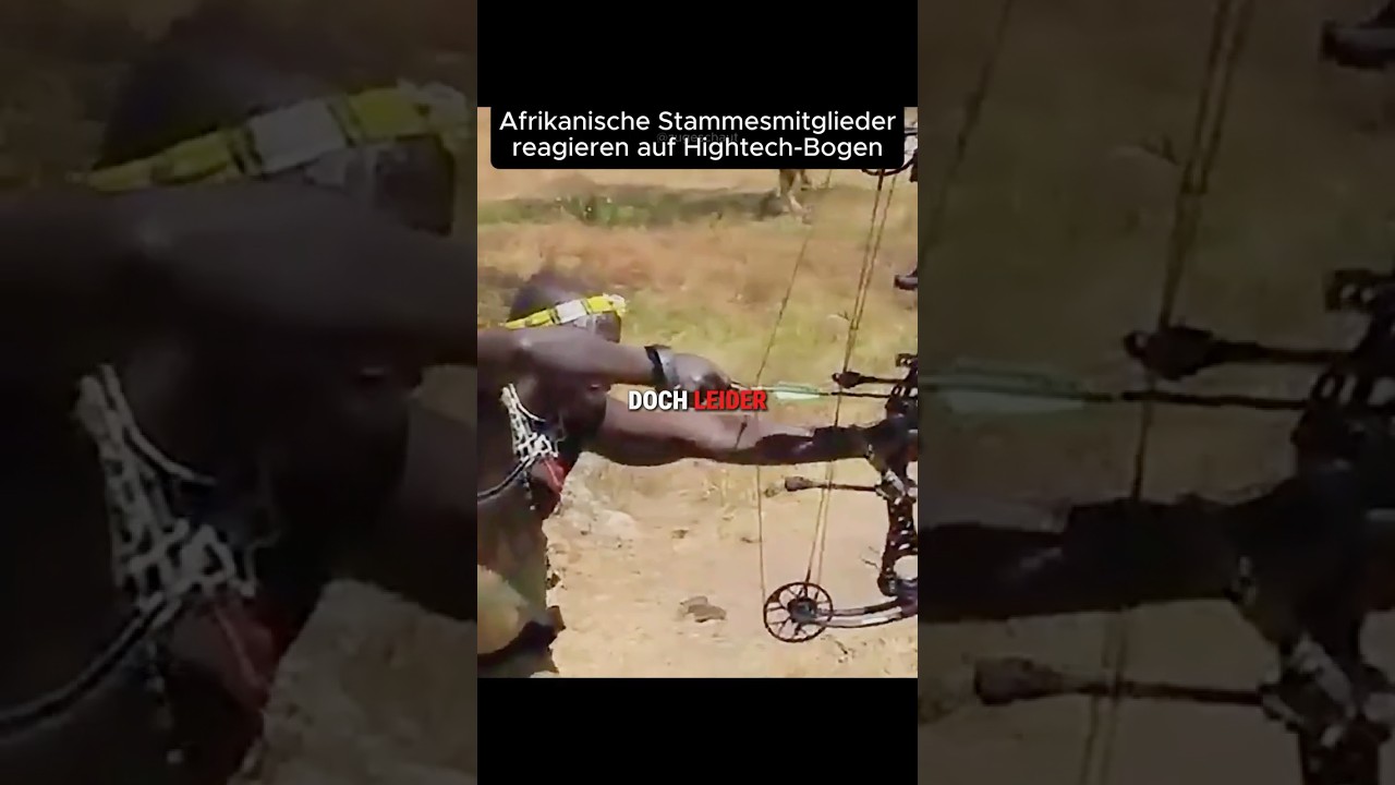 Afrikanischef Stamm reagiert auf Hightech-Bogen 🏹😲 #bogen  #technologie  #wissen