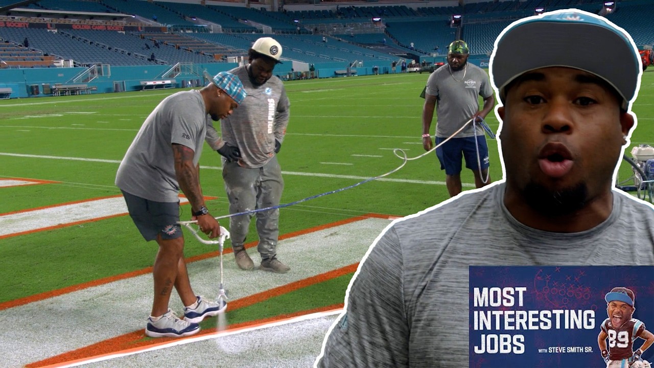 Steve Smith Sr. LEARNS How to Prepare an NFL Field for Game Day | Most Interesting Jobs