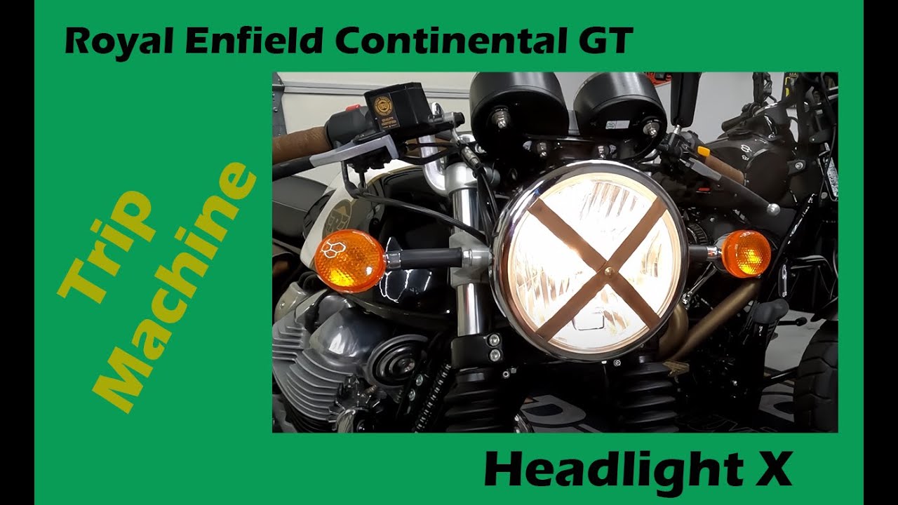 Royal Enfield Trip Machine tank bag and headlight X