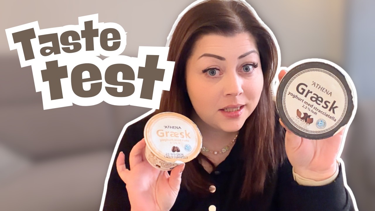 Taste Test: Græsk Yoghurt Stracciatella & Kaffe ☕🍫 | Kalorielet snack til vægttab?!