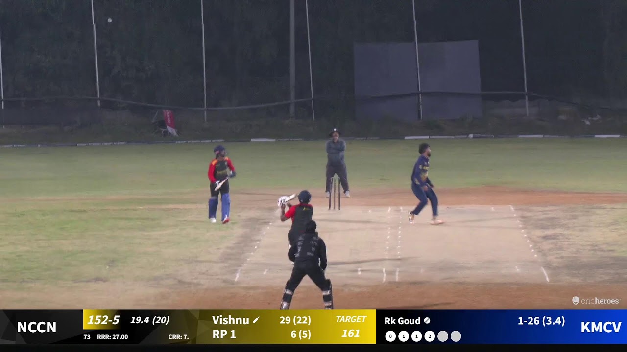 FIVE ELEMENTS SPORTS AND EVENTS  NIRVANA CRICKET CLUB  Vs  KMCV  WEEKDAY NIGHT SEASON V