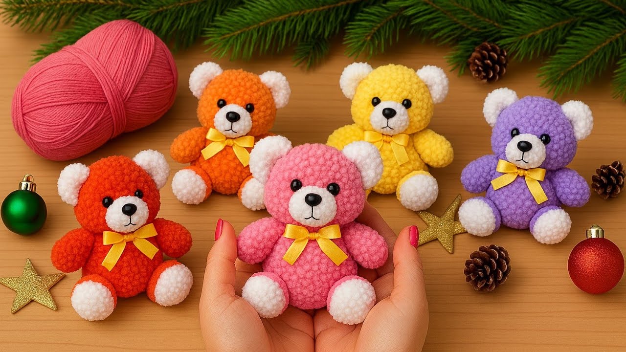 😍Самое простое изготовление плюшевого мишки/🧶Эти милые плюшевые мишки сделаны из пряжи