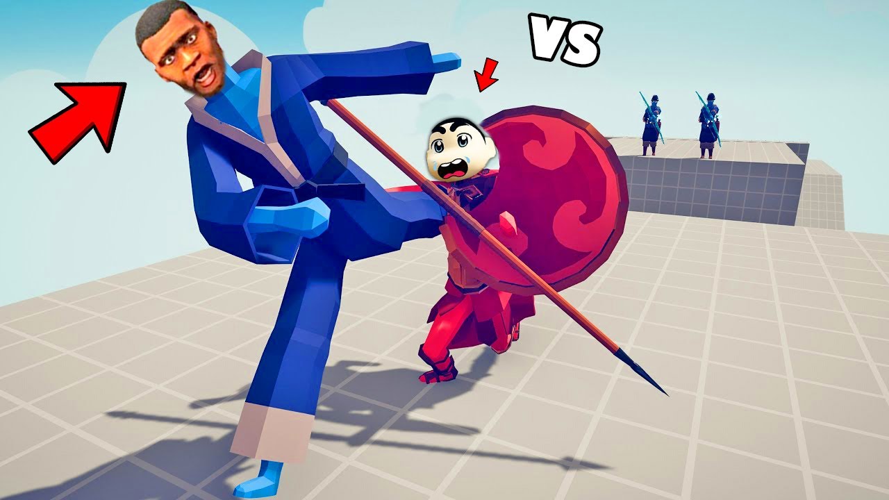 SHINCHAN ARMY vs AMAAN ARMY in BATTLE | shinchan and franklin fight| Totally accurate battle sim TAB