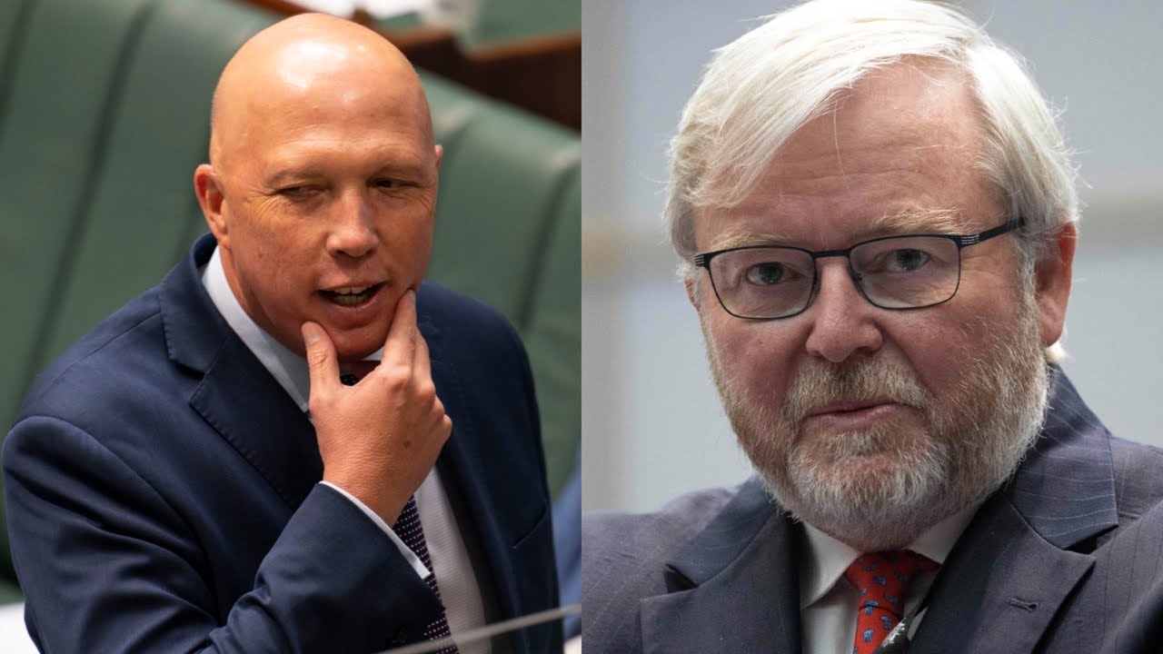 Peter Dutton takes a &lsquo;jab&rsquo; at Kevin Rudd during Midwinter Ball speech