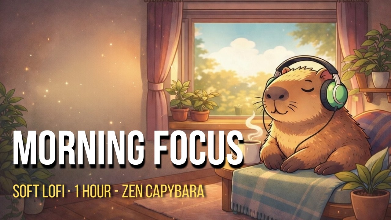 Lofi Beats for Studying ☕ Morning Focus Music (Capybara Cozy Vibes)