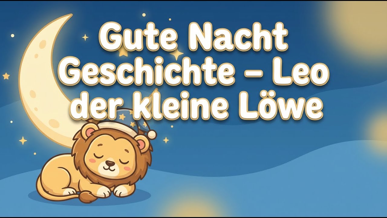 Gute Nacht Geschichte 💤 Leo der kleine Löwe | Sanfte Musik & Erzählung für Kinder