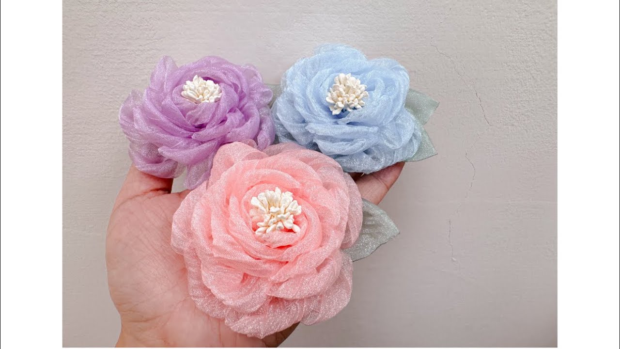 蕊心紗花🌸｜燒花教學｜DIY髮飾教學｜緞帶蝴蝶結｜手作蝴蝶結髮飾 Ribbon Bow #小豆苗手作坊