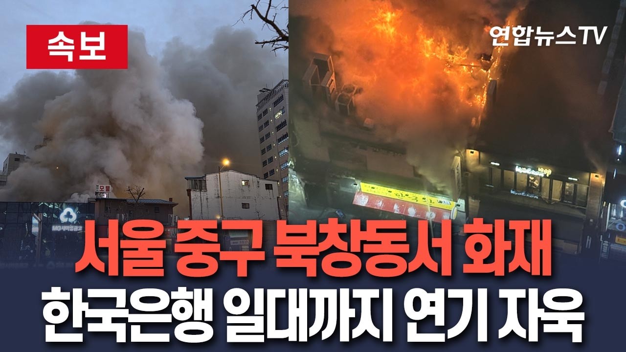[🔴속보] 서울 중구 북창동 화재 신고…일대 짙은 연기 자욱｜소방 