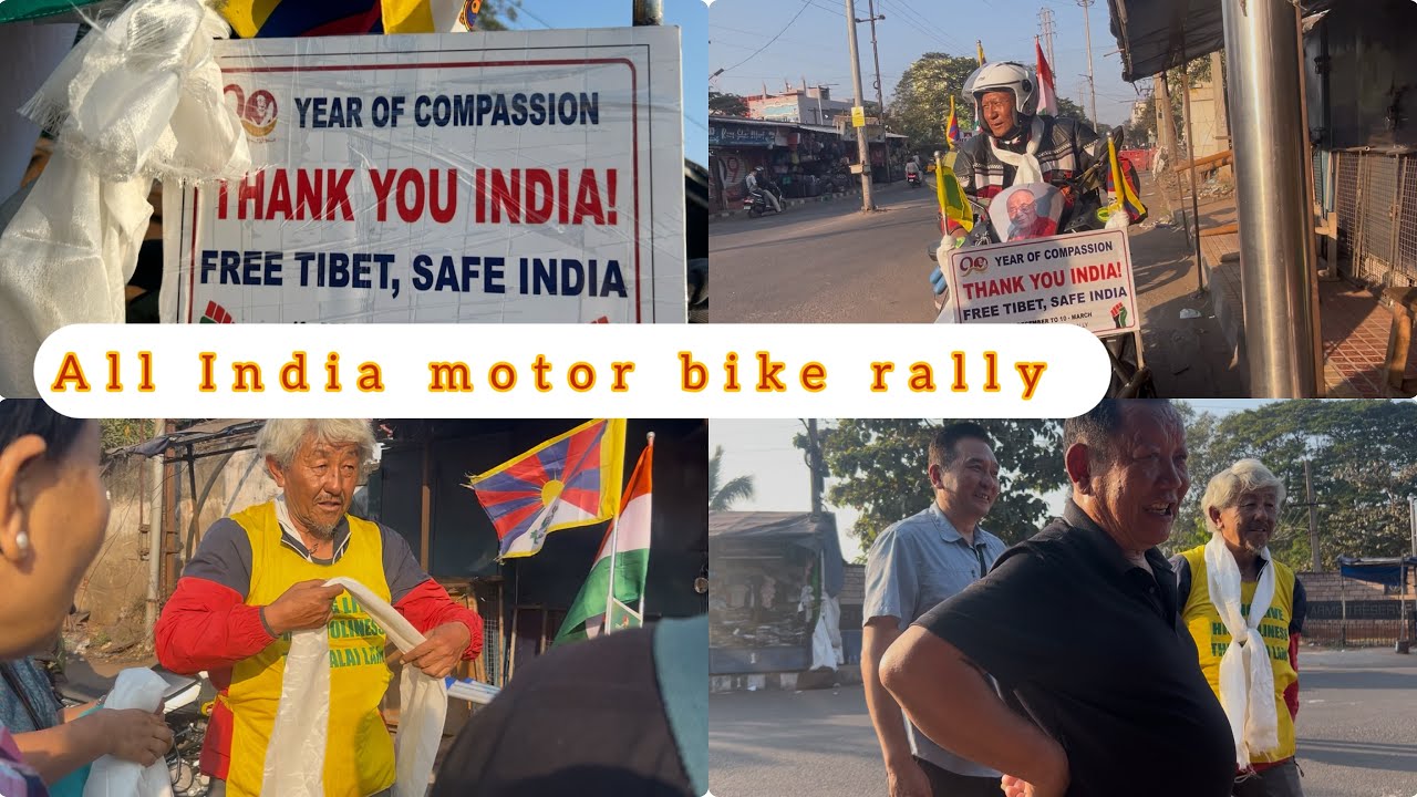 Two brave senior citizen || Free Tibet || Thank you India 