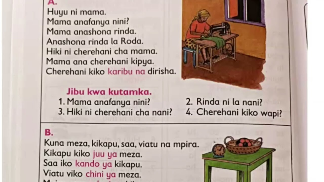 Learn Swahili: Learn Simple Swahili /prepositions/reading