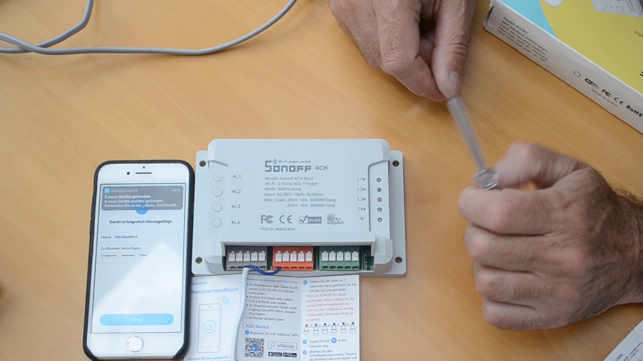 Sonoff 4CH Wi-Fi WirelessSwitch für Gartensteuerung