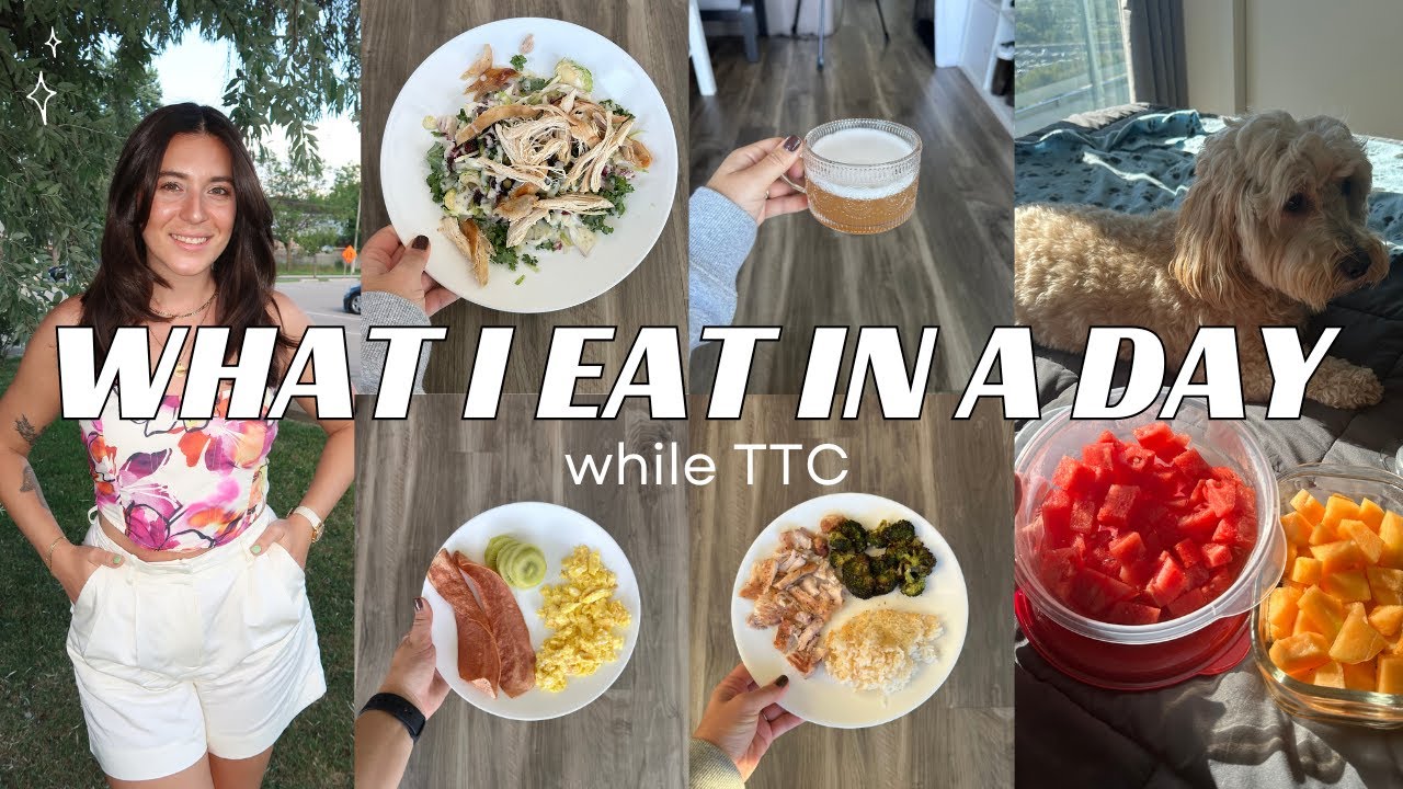 WHAT I EAT IN A DAY WHILE TTC | current supplements I’m taking + cycle syncing *follicular phase*