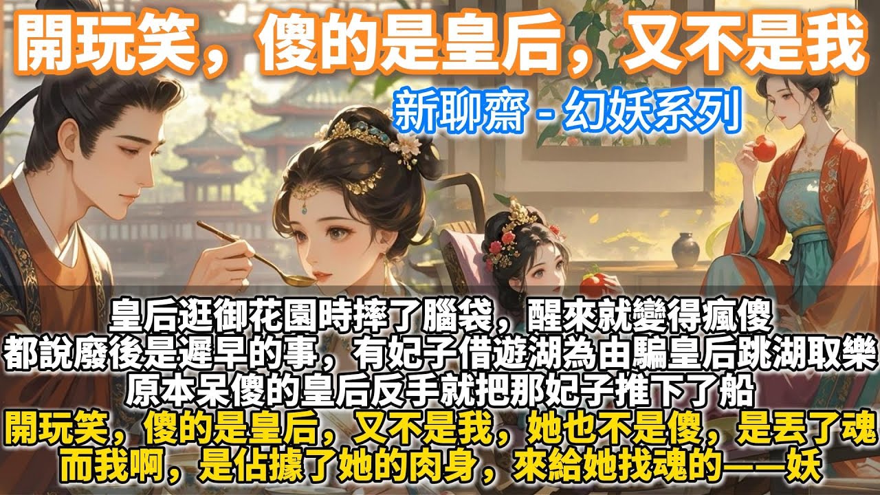 完結大女主復仇爽文：開玩笑，傻的是皇后，又不是我。皇后逛御花園時摔了腦袋。 醒來就變得瘋傻。 宮中都說廢後是遲早的事。 有妃子借遊湖為由，騙皇后跳湖取樂。原本呆傻的皇后反手就把那妃子推下了船。