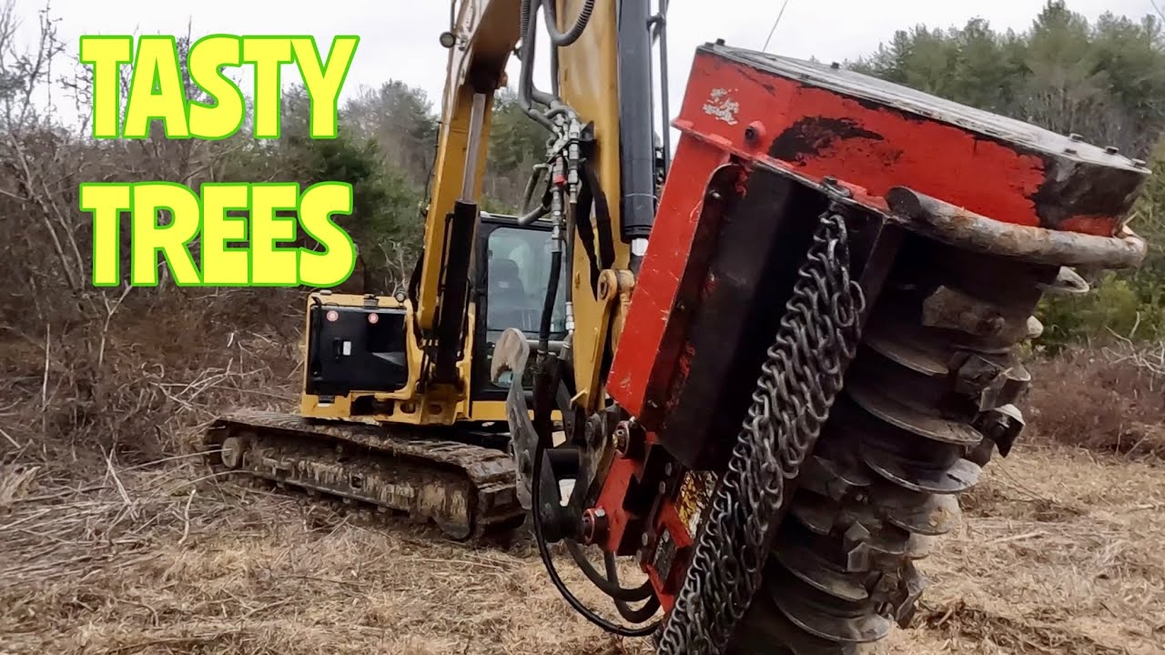 Extreme Brush Clearing Job I Did In Marshall, NC with Cat 309 and Fecon Forestry Mulcher