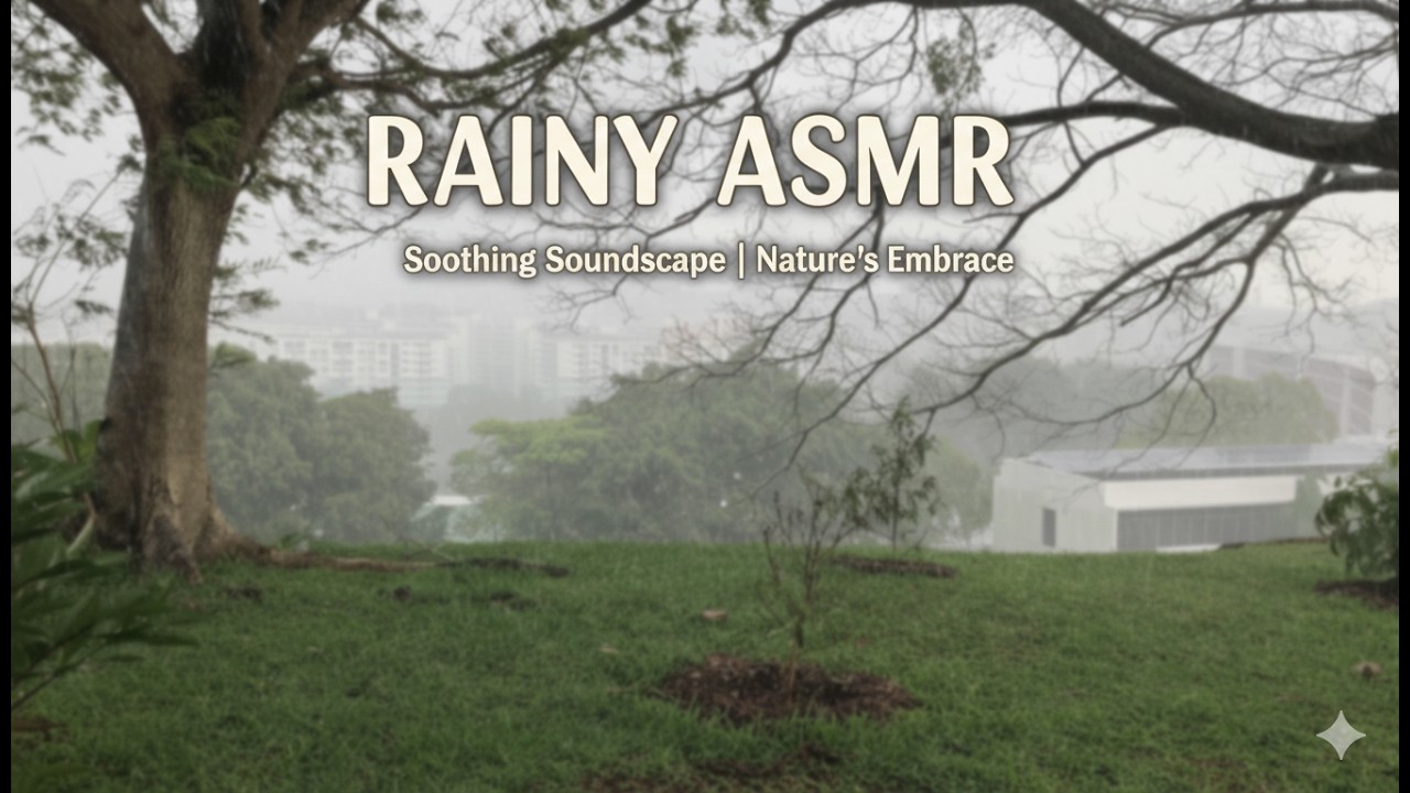 Fall Asleep in 10 Minutes 🌧️ Singapore Rain on Green Hill | Real Rain ASMR (8:55) #rain
