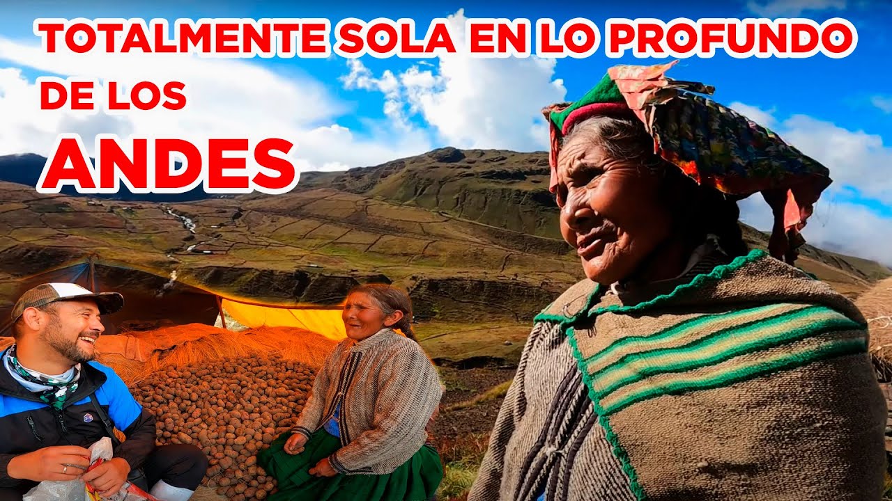 Esta mujer VIVE SOLA en LO PROFUNDO de LOS ANDES PERUANOS. Soportando el FRIO INTENSO | Tía Eugenia.