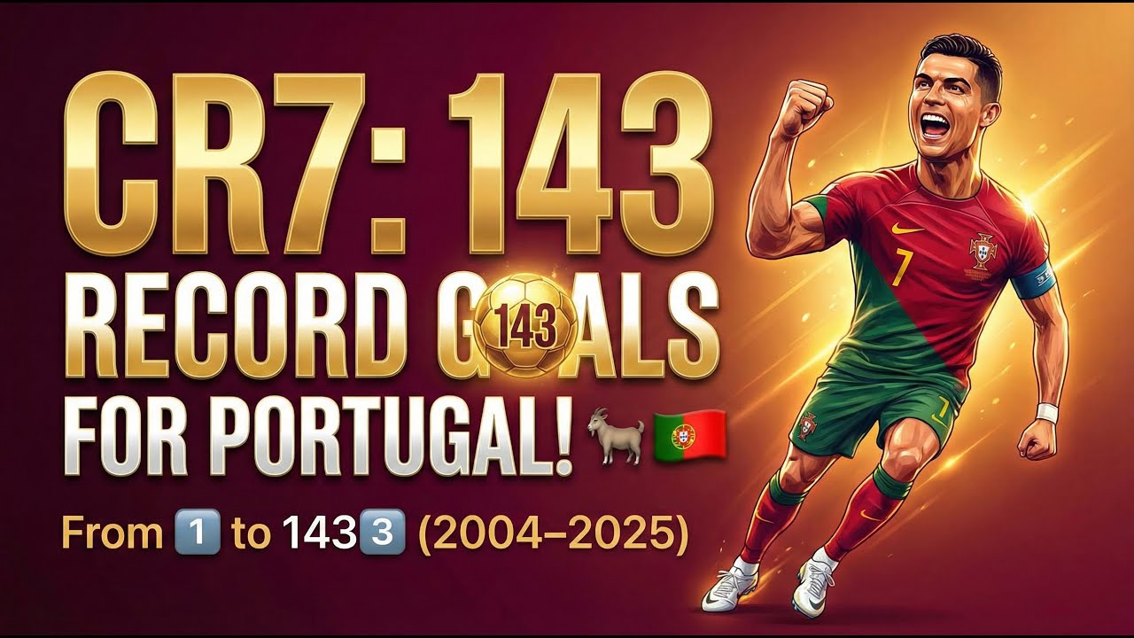 GOAT Cristiano Ronaldo 🐐 | All 143 Goals for Portugal 🇵🇹 | From 1️⃣ to 143️⃣ (2004–2025)