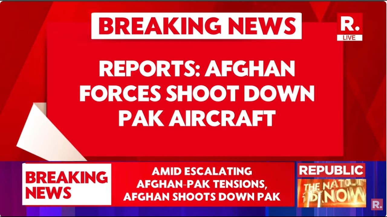 Pakistan‑Afghanistan War: Afghan Forces Have Shot Down Pakistani Aircraft F-16
