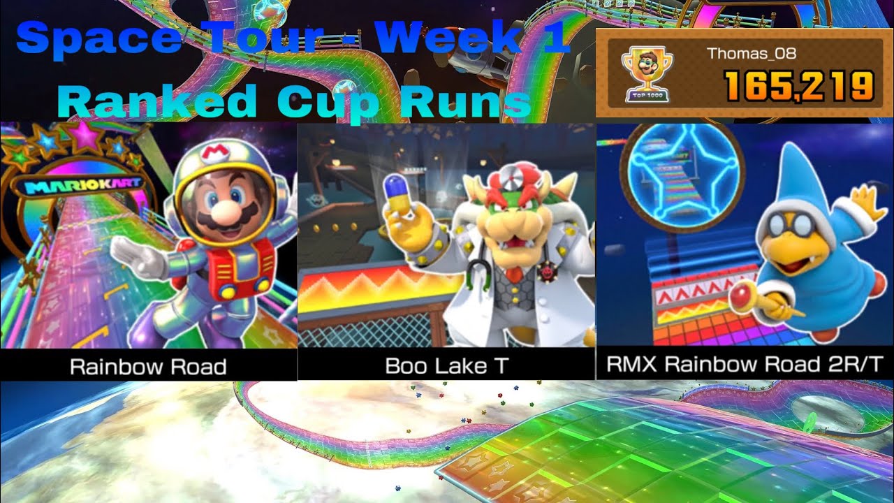 Mario Kart Tour - Space Tour Week 1 Ranked Cup Runs