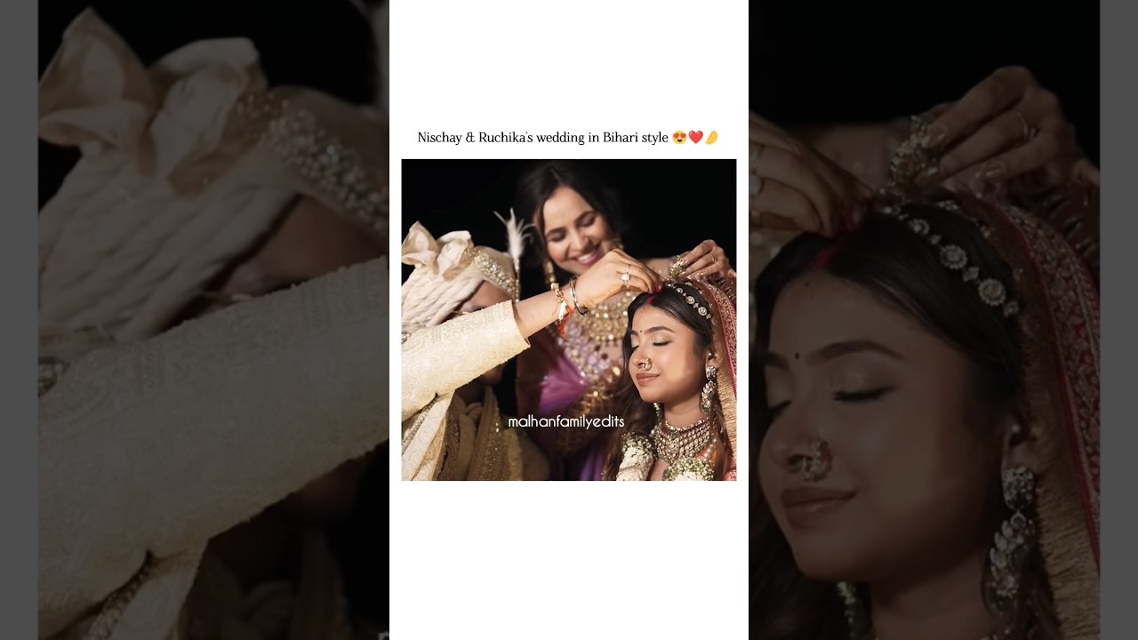 Ruchika Nischay's wedding in Bihari style 😍❤️🤌#triggeredinsaan#ruchikarathore #shorts #wedding