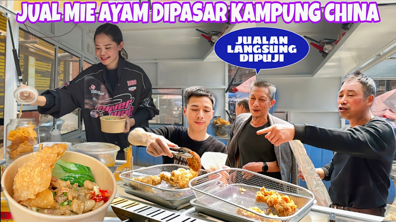 JUAL MIE AYAM DIPASAR KAMPUNG CHINA, ALHAMDULILLAH ORDERAN ADA TRUS SAMPAI HABIS SEMUA