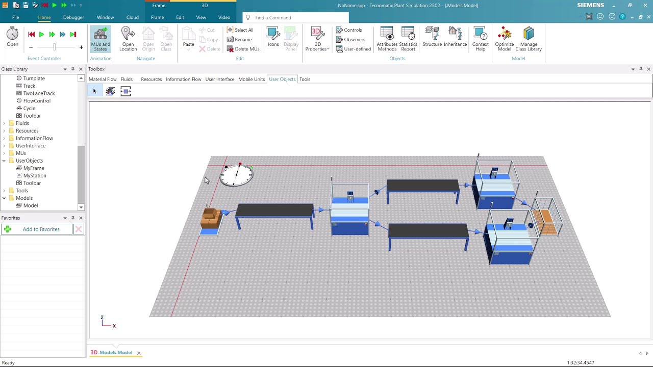 Plant Simulation 03 - material flow objects