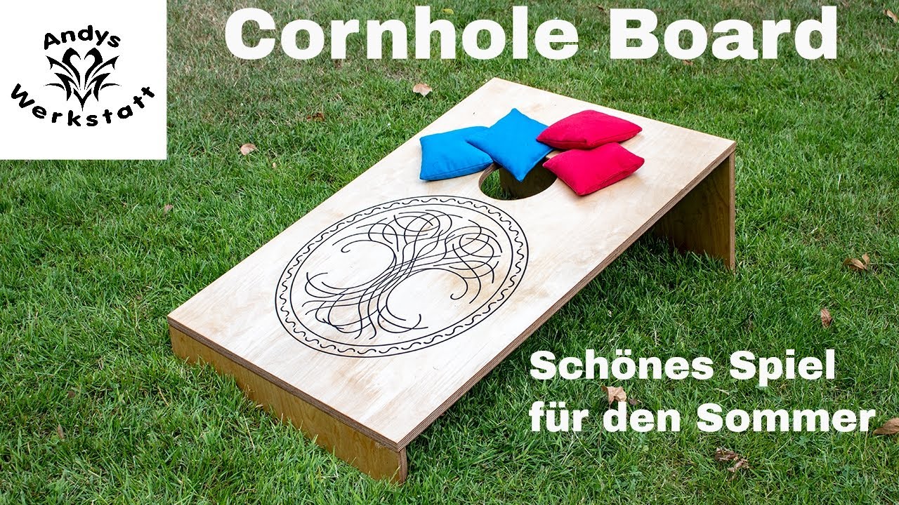 Cornhole Board / Brettspiel für den Sommer selber bauen / Tree of Life Design