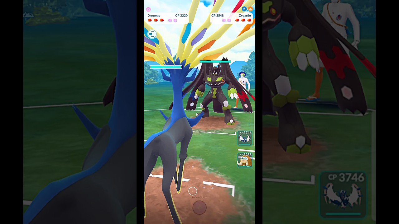 100% Zygarde V/S Xerneas PVP Aura Battle in #pokemongo