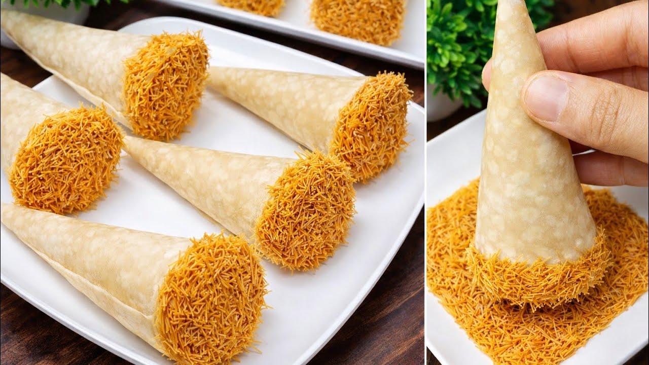Ramzan Special Recipe | Crispy Chicken Cone Samosa | Unique & Easy Iftar Special