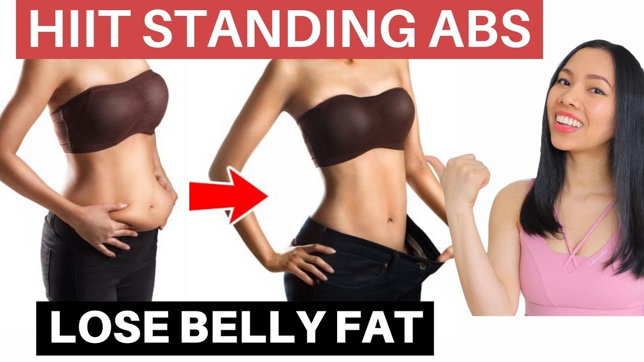 Высокоинтенсивная интервальная тренировка (HIIT) для пресса стоя: сжигание жира на животе и сниже...