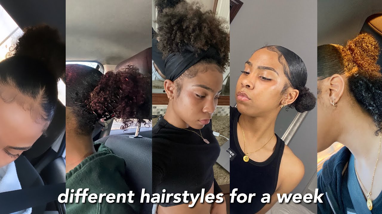 trying new curly hairstyles everyday for a week (type 4a)